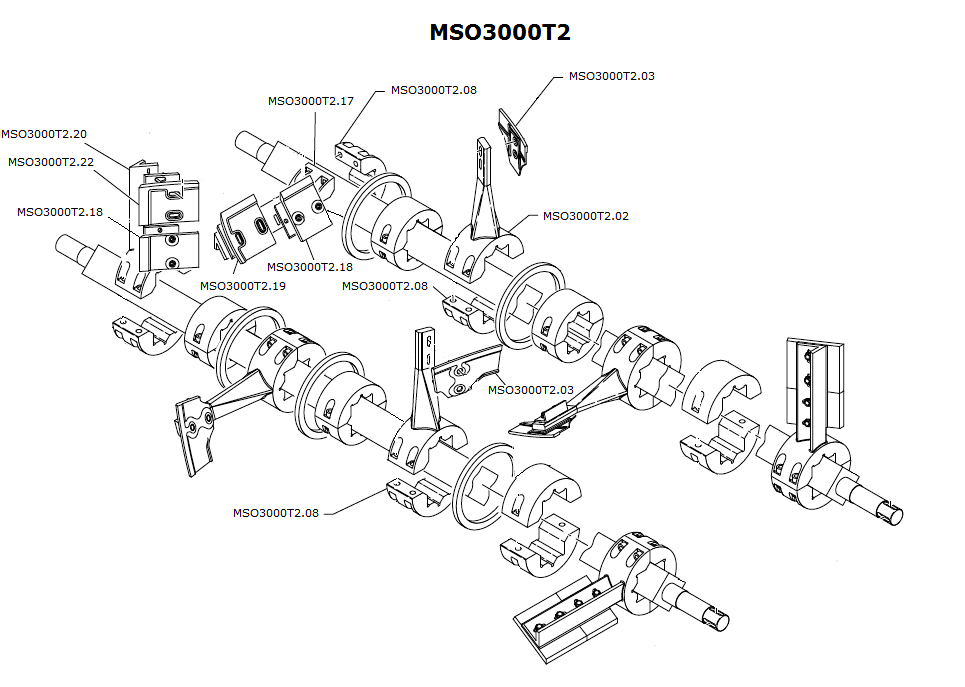 Simem interchangeable wear parts for mixers. MSO3000